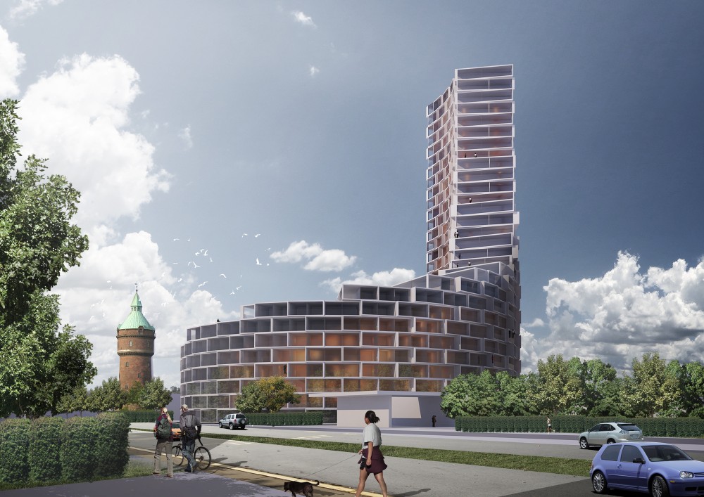 丹麦奥胡斯经济适用房塔楼affordable housing tower in denmark  3XN (2)